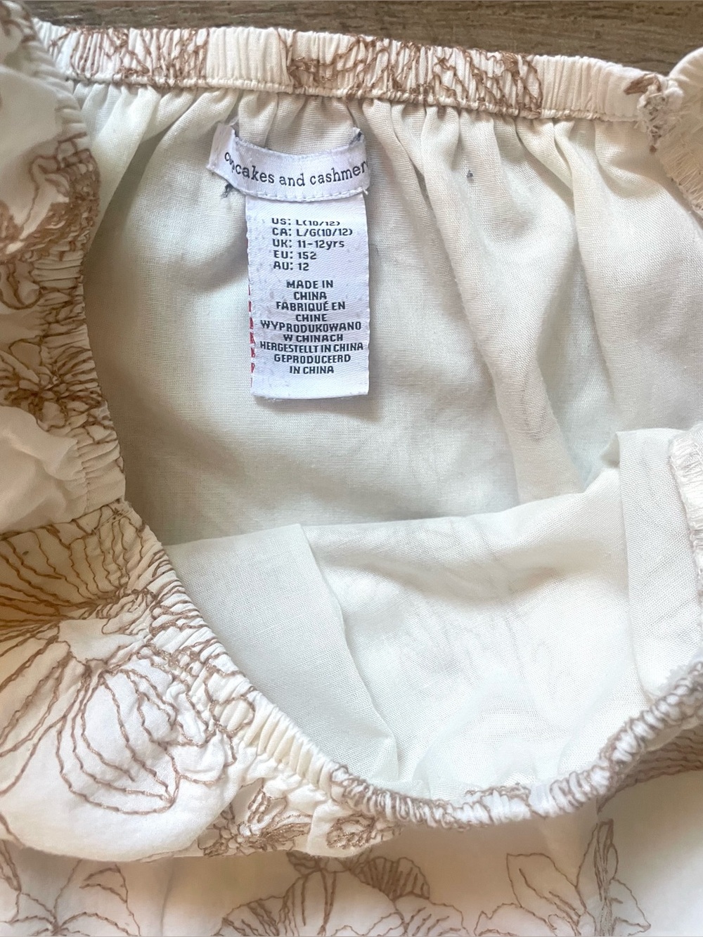 Cupcake & Cashmere 2 Piece Girls Crop Top & Pants Cotton Lined Embroidery Sz 10 - Picture 7 of 9